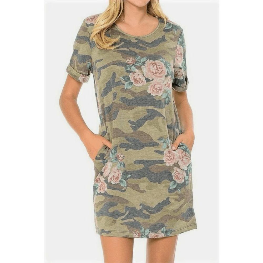 Floral Camouflage Dress